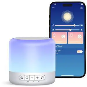 Optical Lamps Sound Machine Baby White Noise Machine for Sleeping with 30 Soothing Sounds 12 Night Light,Timers, App Remote Control,Night Light Sleep Machine for Nursery Kid Optical Lamps Sound Machine Baby White Noise Machine for Sleeping with 30 Soothing Sounds 12 Night Light,Timers, App Remote Control,Night Light Sleep Machine for Nursery Kid