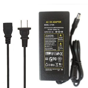 12V 5A Power Supply Adapter 60W | AC 100-240V Convert to DC 12 Volt Transformer 5.5mm x 2.1mm DC Plug LED Driver for 12V LED Strip Lights, CCTV, Router 12V 5A Power Supply Adapter 60W | AC 100-240V Convert to DC 12 Volt Transformer 5.5mm x 2.1mm DC Plug LED Driver for 12V LED Strip Lights, CCTV, Router