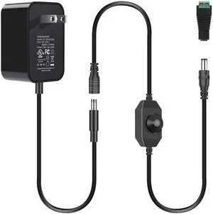12V 3A Power Adapter, AC 100-240V to DC 12V 36W Adapter Transformers Converter with Dimmer Switch,12Volt 3Amp Power Supply Charger with 5.5mmx2.1mm DC Output Jack for LED Light LCD MonitorUL Listed 12V 3A Power Adapter, AC 100-240V to DC 12V 36W Adapter Transformers Converter with Dimmer Switch,12Volt 3Amp Power Supply Charger with 5.5mmx2.1mm DC Output Jack for LED Light LCD MonitorUL Listed