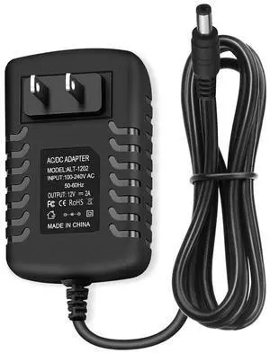 12V DC Power Supply 2A, AC Adapter 100-240V 50-60Hz to 12 Volts 2000mA, Barrel Plug Size 5.5mm x 2.5mm Power Cord Replacement for CCTV Camera LED Strip Lights Routers BT Speakers Webcam 12V DC Power Supply 2A, AC Adapter 100-240V 50-60Hz to 12 Volts 2000mA, Barrel Plug Size 5.5mm x 2.5mm Power Cord Replacement for CCTV Camera LED Strip Lights Routers BT Speakers Webcam