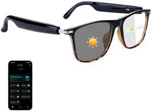 Al Smart Glasses for Men Women - Bluetooth Translation Glasses with 164 Languages, Color-Change Lens, Music & Call, Waterproof, Free App, Audio Sunglasses for Meeting Driving Travel (Brown) Al Smart Glasses for Men Women - Bluetooth Translation Glasses with 164 Languages, Color-Change Lens, Music & Call, Waterproof, Free App, Audio Sunglasses for Meeting Driving Travel (Brown)