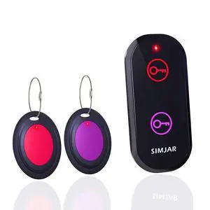 Basic Key Finder with 2 Receivers & 1 Remote, Wireless Remote Control RF Key Finder Locator Tracker for Keys Wallet Phone Luggage Basic Key Finder with 2 Receivers & 1 Remote, Wireless Remote Control RF Key Finder Locator Tracker for Keys Wallet Phone Luggage