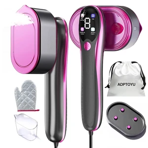 2-in-1 Steamer & Iron for Clothes, Portable Handheld Garment Steamer with LED Display, Large Ceramic Panel Travel Clothes Steamer Iron, 10s Fast Heat-Up All-Fabric Remove Wrinkle (Purple) 2-in-1 Steamer & Iron for Clothes, Portable Handheld Garment Steamer with LED Display, Large Ceramic Panel Travel Clothes Steamer Iron, 10s Fast Heat-Up All-Fabric Remove Wrinkle (Purple)
