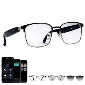 AI Smart Translation Glasses, Photochromic Lenses | 164 Language Voice Translator,Open-Ear Bluetooth with Speakers, Lightweight 170mAh Battery, For Men Women Travel and Work AI Smart Translation Glasses, Photochromic Lenses | 164 Language Voice Translator,Open-Ear Bluetooth with Speakers, Lightweight 170mAh Battery, For Men Women Travel and Work