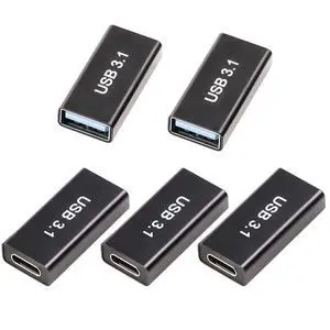 5 USB Female to C Female Adapter, 10GB-Usb3.1 to C Adapter Connector, Bi-Directional High Speed USB Extension Connector Support Charge & Data Sync 5 USB Female to C Female Adapter, 10GB-Usb3.1 to C Adapter Connector, Bi-Directional High Speed USB Extension Connector Support Charge & Data Sync