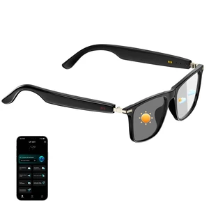 AI Bluetooth Glasses with Speakers, UV400 Smart Sunglasses for Men Women Black Frame With Real-Time Translation, Free App, Photochromic Lens And Touch Control For Work Commuting Driving And Daily Us AI Bluetooth Glasses with Speakers, UV400 Smart Sunglasses for Men Women Black Frame With Real-Time Translation, Free App, Photochromic Lens And Touch Control For Work Commuting Driving And Daily Us