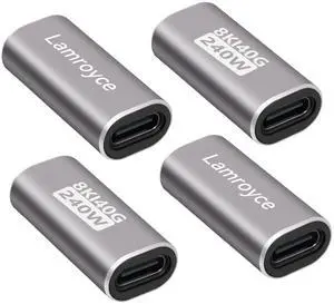 240W USB Type-C Coupler 4 Pack, USB 4.0 Type C Female to Female Extender Adapter Connector Support 240W PD 3.1 Fast Charging,40Gbps Data Transfer,8K@60Hz Video Output (Compatible with Thunderbolt 4/3) 240W USB Type-C Coupler 4 Pack, USB 4.0 Type C Female to Female Extender Adapter Connector Support 240W PD 3.1 Fast Charging,40Gbps Data Transfer,8K@60Hz Video Output (Compatible with Thunderbolt 4/3)