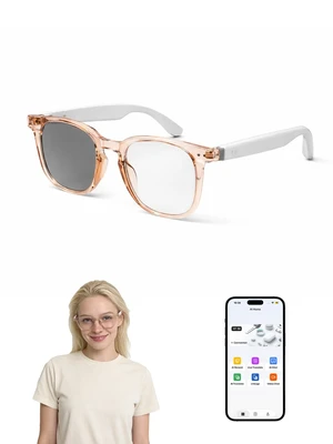 AI Translation Smart Glasses For Women, Color-Changing Lenses Blue Light Blocking, Touch Control & Voice Assistant For Business, Travel & Meetings AI Translation Smart Glasses For Women, Color-Changing Lenses Blue Light Blocking, Touch Control & Voice Assistant For Business, Travel & Meetings