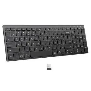 Wireless Ultra Slim Bluetooth Keyboard with Multi-Device Compatibility, Number Pad, Ergonomic Design, PC Computer Compact Keyboard for Windows, Mac, Laptop, Android Wireless Ultra Slim Bluetooth Keyboard with Multi-Device Compatibility, Number Pad, Ergonomic Design, PC Computer Compact Keyboard for Windows, Mac, Laptop, Android