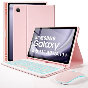 kantaj Backlit Keyboard Case with Mouse for Samsung Galaxy Tab 11 inch A11 Plus & A9 Plus, Dechatable Bluetooth Keyboard, Light Cover for Galaxy A9 +/A11+ Tablet Case with Keyboard, Pencil Holder,PK kantaj Backlit Keyboard Case with Mouse for Samsung Galaxy Tab 11 inch A11 Plus & A9 Plus, Dechatable Bluetooth Keyboard, Light Cover for Galaxy A9 +/A11+ Tablet Case with Keyboard, Pencil Holder,PK