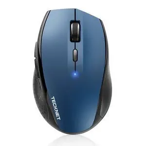 Bluetooth Mouse, Wireless Silent 6 Buttons 2-Yr Battery, Blue Bluetooth Mouse, Wireless Silent 6 Buttons 2-Yr Battery, Blue