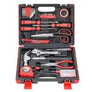32-Piece Basic Home Repair Tool Kit with Toolbox | General Household and DIY, Wrenches, Screwdrivers, Tape Measure, for Home, Garage, Office 32-Piece Basic Home Repair Tool Kit with Toolbox | General Household and DIY, Wrenches, Screwdrivers, Tape Measure, for Home, Garage, Office
