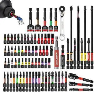 82Pieces Impact Screwdriver Bits Set, Magnetic S2 Steel Phillips/Square/Torx/Hex Insert Power Bits Tips with Impact Bit Holder and Impact Nut Driver and Mini Wrench 82Pieces Impact Screwdriver Bits Set, Magnetic S2 Steel Phillips/Square/Torx/Hex Insert Power Bits Tips with Impact Bit Holder and Impact Nut Driver and Mini Wrench