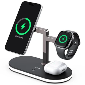 VBA 4 in 1 Wireless Charging Station for Apple MagSafe Charger,Fast Charging Magnetic Wireless Charger Stand with Night Light for iPhone 17 Air 16 15 14 13 12 Series,Apple Watch,AirPods Pro (Black) VBA 4 in 1 Wireless Charging Station for Apple MagSafe Charger,Fast Charging Magnetic Wireless Charger Stand with Night Light for iPhone 17 Air 16 15 14 13 12 Series,Apple Watch,AirPods Pro (Black)