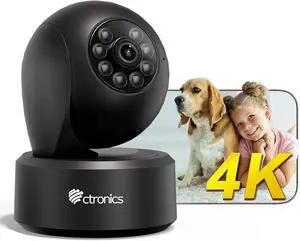 Ctronics 4K 8MP Indoor Security Camera, Auto Tracking, Dual Band WiFi, 65ft IR Night Vision, AI Person/Vehicle/Pet Detection, PC/App 24/7 Recording, 256GB TF/Cloud, FTP/NVR/NAS, Two-Way Audio, 7104K Ctronics 4K 8MP Indoor Security Camera, Auto Tracking, Dual Band WiFi, 65ft IR Night Vision, AI Person/Vehicle/Pet Detection, PC/App 24/7 Recording, 256GB TF/Cloud, FTP/NVR/NAS, Two-Way Audio, 7104K