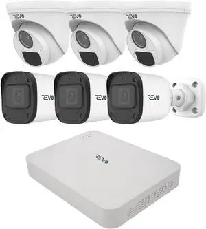 Revo Ultra Blue Series 8CH 4K POE H.265 NVR, 2TB & 6X 2K (4mp) Indoor/Outdoor IR Cameras with Built-in Mic Remote Access Via Pc, Mac & Phone (No Monthly Fee) Revo Ultra Blue Series 8CH 4K POE H.265 NVR, 2TB & 6X 2K (4mp) Indoor/Outdoor IR Cameras with Built-in Mic Remote Access Via Pc, Mac & Phone (No Monthly Fee)