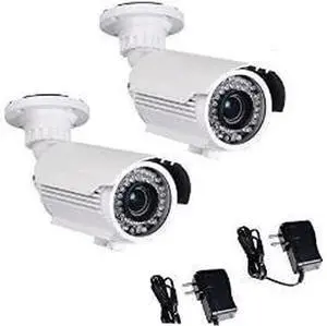 VideoSecu 2 Pack 700TVL High Resolution Built-in 1/3'' Effio CCD Zoom Bullet Security Cameras Day Night Vision Outdoor 42 Infrared LEDs 4-9mm Varifocal Lens with Free Power Supplies IRE96W BTX VideoSecu 2 Pack 700TVL High Resolution Built-in 1/3'' Effio CCD Zoom Bullet Security Cameras Day Night Vision Outdoor 42 Infrared LEDs 4-9mm Varifocal Lens with Free Power Supplies IRE96W BTX