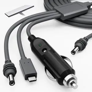 RVMARINEPAT Starlink Mini Power Cable 3-in-1 33FT/10M USB-C to DC 12-24V Car Power Cord, 100W Waterproof Cigarette Lighter Plug DC Male Input Charging Extension Cable for Starlink Mini RVMARINEPAT Starlink Mini Power Cable 3-in-1 33FT/10M USB-C to DC 12-24V Car Power Cord, 100W Waterproof Cigarette Lighter Plug DC Male Input Charging Extension Cable for Starlink Mini