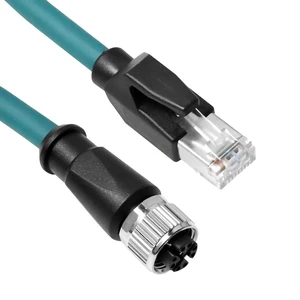Alvin's Cables M12 X-Code 8 Pin Female to RJ45 Ethernet Cable Cat6a High-Flex Shielded for Cognex Keyence Basler Industrial Automation Fieldbus Module 16.4ft/5m,Green Alvin's Cables M12 X-Code 8 Pin Female to RJ45 Ethernet Cable Cat6a High-Flex Shielded for Cognex Keyence Basler Industrial Automation Fieldbus Module 16.4ft/5m,Green
