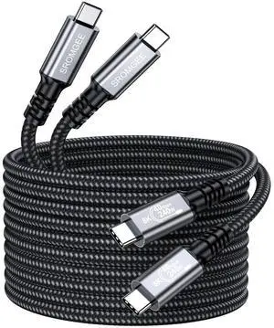 USB 4 Cable 10FT 2-pack, 40Gbps 240W Fast Charging USBC 4 Monitor Cord Supports 8K@60Hz, USB-C to USB-C 4 Cable Compatible with Thunderbolt 4/3, MacBook, iPhone 17/16/15, SSD, Dell, XPS, HP Laptop USB 4 Cable 10FT 2-pack, 40Gbps 240W Fast Charging USBC 4 Monitor Cord Supports 8K@60Hz, USB-C to USB-C 4 Cable Compatible with Thunderbolt 4/3, MacBook, iPhone 17/16/15, SSD, Dell, XPS, HP Laptop