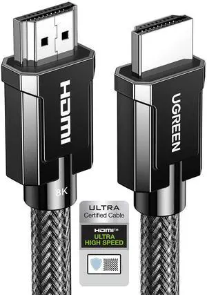 UGREEN 8K HDMI 2.1 Cable Certified 48Gbps 240Hz Ultra High Speed Cord 10FT UGREEN 8K HDMI 2.1 Cable Certified 48Gbps 240Hz Ultra High Speed Cord 10FT