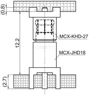 12.2Mm board size scheme MCX-JHD18 pair plug MCX-KHD-27 RF connector PCB panel 12.2Mm board size scheme MCX-JHD18 pair plug MCX-KHD-27 RF connector PCB panel