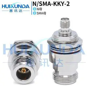 N/SMA-KKY N female to SMA female nut rear fixed waterproof aluminum shell with nut, RF connector KYK N/SMA-KKY N female to SMA female nut rear fixed waterproof aluminum shell with nut, RF connector KYK