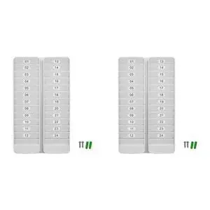 2X Badge Rack Wall Mount 24, Card Holder To Keep Swipe Cards, Room VIP ID Lightweight Durable Plastic, Gray 24 Slots 2X Badge Rack Wall Mount 24, Card Holder To Keep Swipe Cards, Room VIP ID Lightweight Durable Plastic, Gray 24 Slots