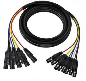 8 Channel XLR Audio Cable XLR Male To XLR Female Cable For Broadcasting Recording 8 Channel XLR Audio Cable XLR Male To XLR Female Cable For Broadcasting Recording