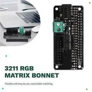 For Raspberry Pi Compatible 3211 RGB Matrix Bonnet, 64X32 32X32 LED Panel Driver HAT,For Raspberry Pi 4B 3B+ Zero For Raspberry Pi Compatible 3211 RGB Matrix Bonnet, 64X32 32X32 LED Panel Driver HAT,For Raspberry Pi 4B 3B+ Zero