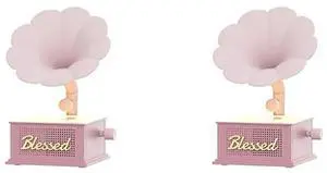 2X Mini Retro Bluetooth Speaker Mini Outdoor Sound System Radio Music MP3 Subwoofer Pink 2X Mini Retro Bluetooth Speaker Mini Outdoor Sound System Radio Music MP3 Subwoofer Pink