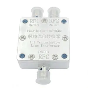 RF Balun Transformer 1:1 Ratio 10Mhz-8Ghz Transmission Line Type Featuring SMA Female Connector Ports RF Balun Transformer 1:1 Ratio 10Mhz-8Ghz Transmission Line Type Featuring SMA Female Connector Ports
