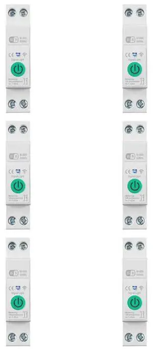 6X Tuya Circuit Breaker 1P+N 63A Din Rail Switch With Electricity Statistics Remote Voice Control 6X Tuya Circuit Breaker 1P+N 63A Din Rail Switch With Electricity Statistics Remote Voice Control