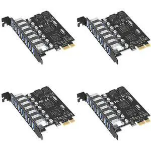 4X USB 3.0 PCI-E Expansion Card Adapter 7 Ports Hub Adapter External Controller PCI-E Extender PCI Express Card 4X USB 3.0 PCI-E Expansion Card Adapter 7 Ports Hub Adapter External Controller PCI-E Extender PCI Express Card