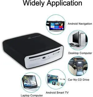 CD Player For Car USB External Universal, For Car Android Navigation/TV Desktops Plug And Play CD Player For Car USB External Universal, For Car Android Navigation/TV Desktops Plug And Play