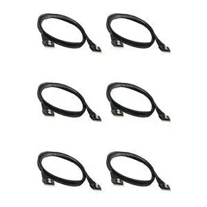6Pcs 50Cm Professional Slim SFF 8654 8I Male To SFF-8654 SAS4.0 74Pin Cable For Server Controller Connector Cable 6Pcs 50Cm Professional Slim SFF 8654 8I Male To SFF-8654 SAS4.0 74Pin Cable For Server Controller Connector Cable