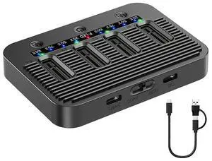 Expansion For PC Laptop 4 Bay M. 2 SSD Docking Station USB Type-C 20Gbps Nvme SATA NGFF Dual Protocol Expansion For PC Laptop 4 Bay M. 2 SSD Docking Station USB Type-C 20Gbps Nvme SATA NGFF Dual Protocol
