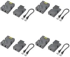 4X For Starlink Dishy Cable Adapter To RJ45 And 150W Gige Passive Poe Injector For Starlink V2 To Poe Injector 4X For Starlink Dishy Cable Adapter To RJ45 And 150W Gige Passive Poe Injector For Starlink V2 To Poe Injector