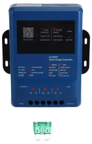 MPPT Solar Charge Controller APP Remote Control Bluetooth/12/24/36/48V Adaptive 120V PV All Type Support MPPT Solar Charge Controller APP Remote Control Bluetooth/12/24/36/48V Adaptive 120V PV All Type Support