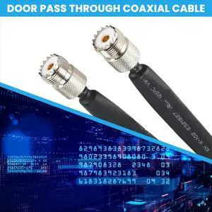 Door/Window Pass Through Flat Coaxial Cable SO239 UHF Female to UHF Female 50 Ohm Coax Pigtail Extension Cord Door/Window Pass Through Flat Coaxial Cable SO239 UHF Female to UHF Female 50 Ohm Coax Pigtail Extension Cord