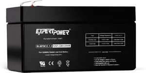 ExpertPower EXP1213-1.3Ah 12V Battery Rechargeable SLA AGM with F1 Terminals, Sealed Lead Acid Small 12 Volt Battery Replacement Backup for Auxiliary, Mower, UPS, Alarm Batteries ExpertPower EXP1213-1.3Ah 12V Battery Rechargeable SLA AGM with F1 Terminals, Sealed Lead Acid Small 12 Volt Battery Replacement Backup for Auxiliary, Mower, UPS, Alarm Batteries