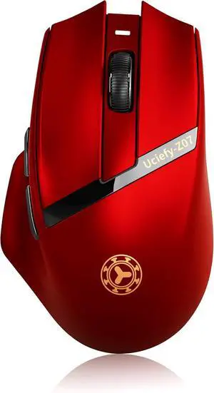 Uciefy Z07 Bluetooth Wireless Mouse, Dual Mode (2.4G+BT5.1) Bluetooth Mouse, USB C Rechargeable with Charging Indicator, Ergonomic Computer Mice for Laptop/PC/Mac/iPad-Red Uciefy Z07 Bluetooth Wireless Mouse, Dual Mode (2.4G+BT5.1) Bluetooth Mouse, USB C Rechargeable with Charging Indicator, Ergonomic Computer Mice for Laptop/PC/Mac/iPad-Red