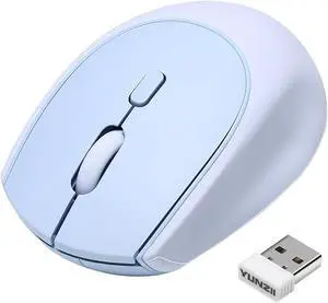 YUNZII C2 Wireless Mouse,2.4GHz Cute Silicone Noiseless Wireless Computer Mouse, Quiet Clicks, 3 Adjustable DPI, 1600 DPI Optical Tracking, Portable Ergonomic Mice for Laptop/PC/Mac (Blue) YUNZII C2 Wireless Mouse,2.4GHz Cute Silicone Noiseless Wireless Computer Mouse, Quiet Clicks, 3 Adjustable DPI, 1600 DPI Optical Tracking, Portable Ergonomic Mice for Laptop/PC/Mac (Blue)