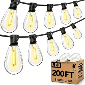 Tenmiro 200FT Outdoor String Lights, Ultra Long LED Patio Lights with Shatterproof High Brightness S11 Edison Bulbs, Outside Hanging Light Waterproof for Backyard Deck Porch Party Decor 2700K Tenmiro 200FT Outdoor String Lights, Ultra Long LED Patio Lights with Shatterproof High Brightness S11 Edison Bulbs, Outside Hanging Light Waterproof for Backyard Deck Porch Party Decor 2700K