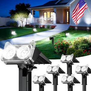 LETMY Solar Lights Outdoor Waterproof IP65, 6 Pack Solar Spot Lights Outdoor With 14 Big LEDs, 2-in-1 Wall Lights & 2 Modes Solar Powered Landscape Spotlights for Garage Pathway Yard Decor Garden Gift LETMY Solar Lights Outdoor Waterproof IP65, 6 Pack Solar Spot Lights Outdoor With 14 Big LEDs, 2-in-1 Wall Lights & 2 Modes Solar Powered Landscape Spotlights for Garage Pathway Yard Decor Garden Gift