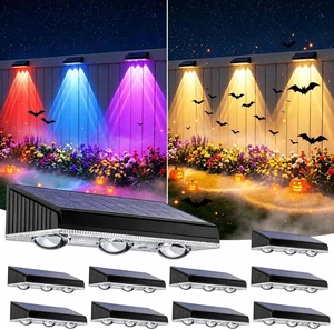 Solar Fence Lights Outdoor 10 Pack, Upgraded Brightness 3X LED Lens Fence Lights Solar Powered, 9 Fixed Colors & RGB Lights, IP65 Waterproof Solar Lights for Outside Backyard/Railing/Step/Patio Solar Fence Lights Outdoor 10 Pack, Upgraded Brightness 3X LED Lens Fence Lights Solar Powered, 9 Fixed Colors & RGB Lights, IP65 Waterproof Solar Lights for Outside Backyard/Railing/Step/Patio