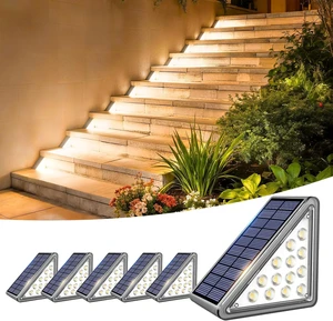 JEJOT 6 Pack Solar Step Lights Outdoor Waterproof, Solar Stair Lights,Gray JEJOT 6 Pack Solar Step Lights Outdoor Waterproof, Solar Stair Lights,Gray
