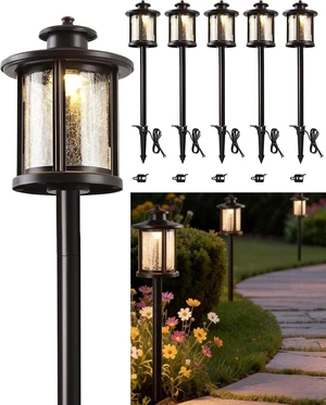 LITFIT Low Voltage Landscape Lighting, 6-Pack LED Pathway Lights Outdoor LITFIT Low Voltage Landscape Lighting, 6-Pack LED Pathway Lights Outdoor