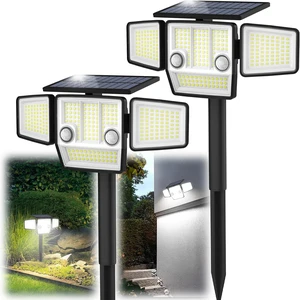 Solar Lights Outdoor, Motion Sensor Outdoor Lights with Stakes