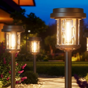 XMCOSY+ Solar Pathway Lights Outdoor, 4 Pack Garden Lights Solar Powered XMCOSY+ Solar Pathway Lights Outdoor, 4 Pack Garden Lights Solar Powered